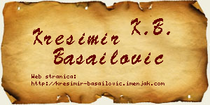 Krešimir Basailović vizit kartica